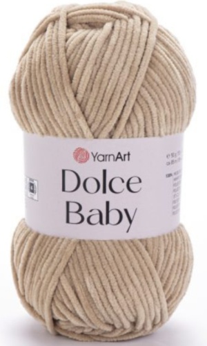Моток YarnArt Плюш пряжа Дольче бейби Dolce Baby 747 бежевый 85 м 50 г