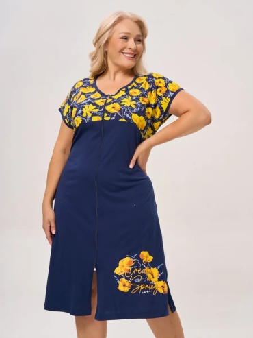 Трикотажный халат Wakas Textile желтый