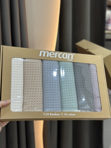 Полотенце Mercan 40x60 см, хлопок, бамбуковое волокно, 6 шт,