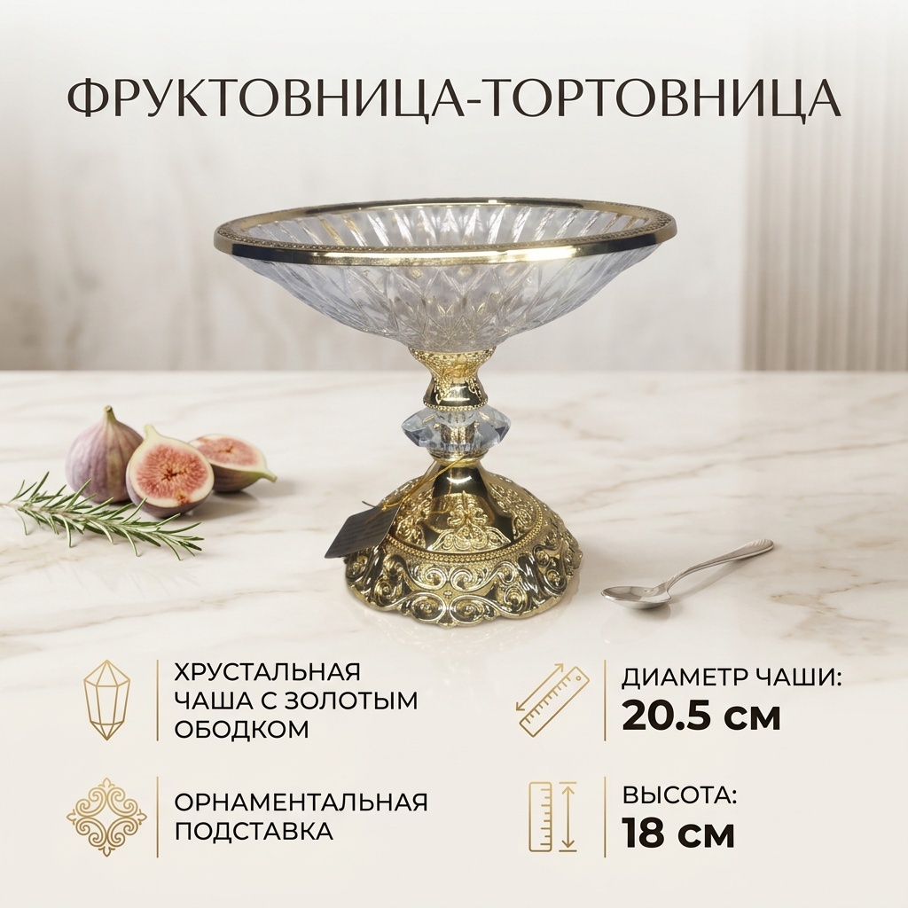 Конфетница U21400/G круглая 1 шт