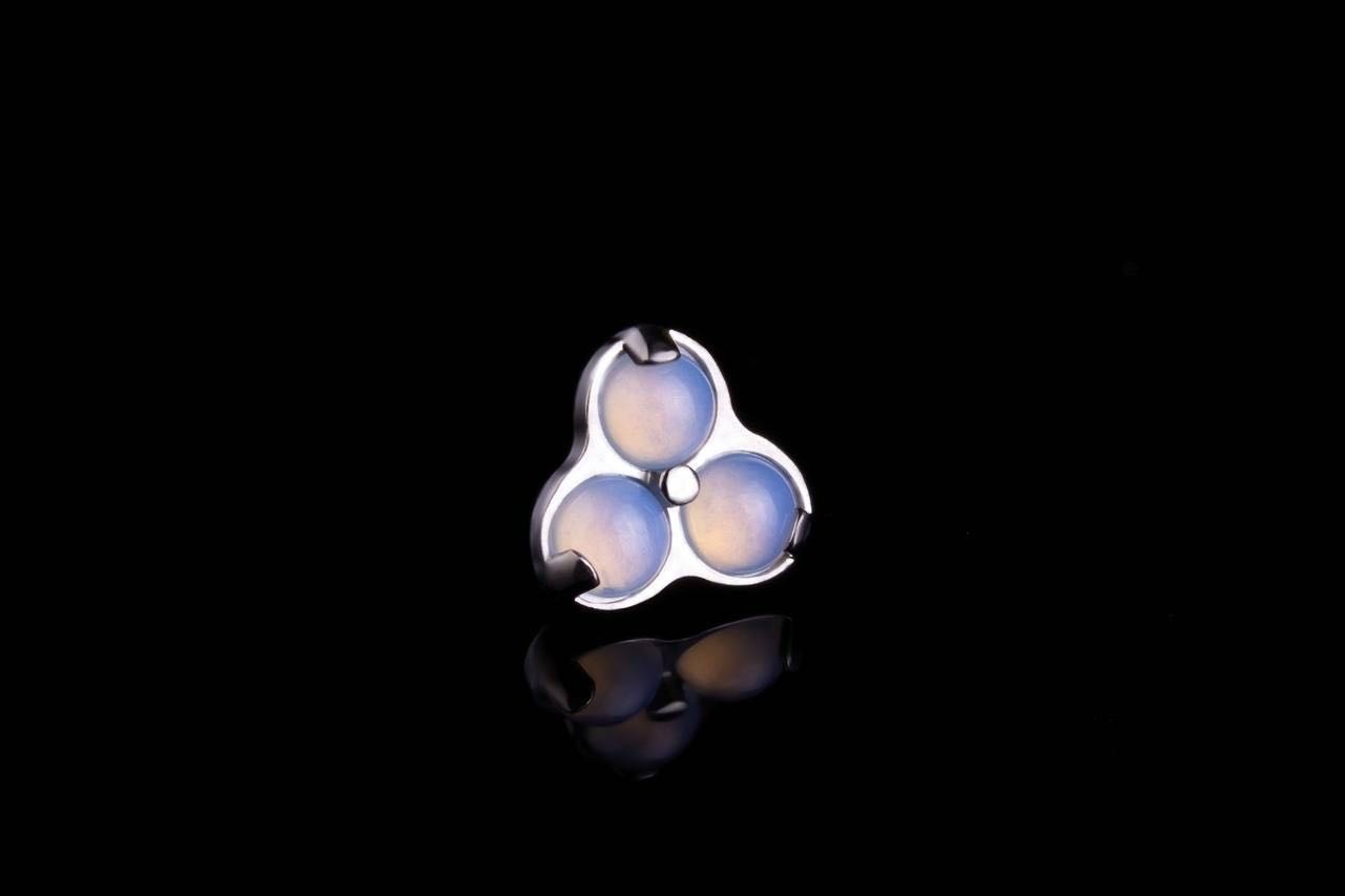 Накрутка Succub Jewellery титановый сплав, опал, 14 G 3,5mm