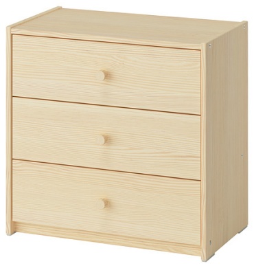 Комод IKEA RAST, 60x35x59 см, коричневый