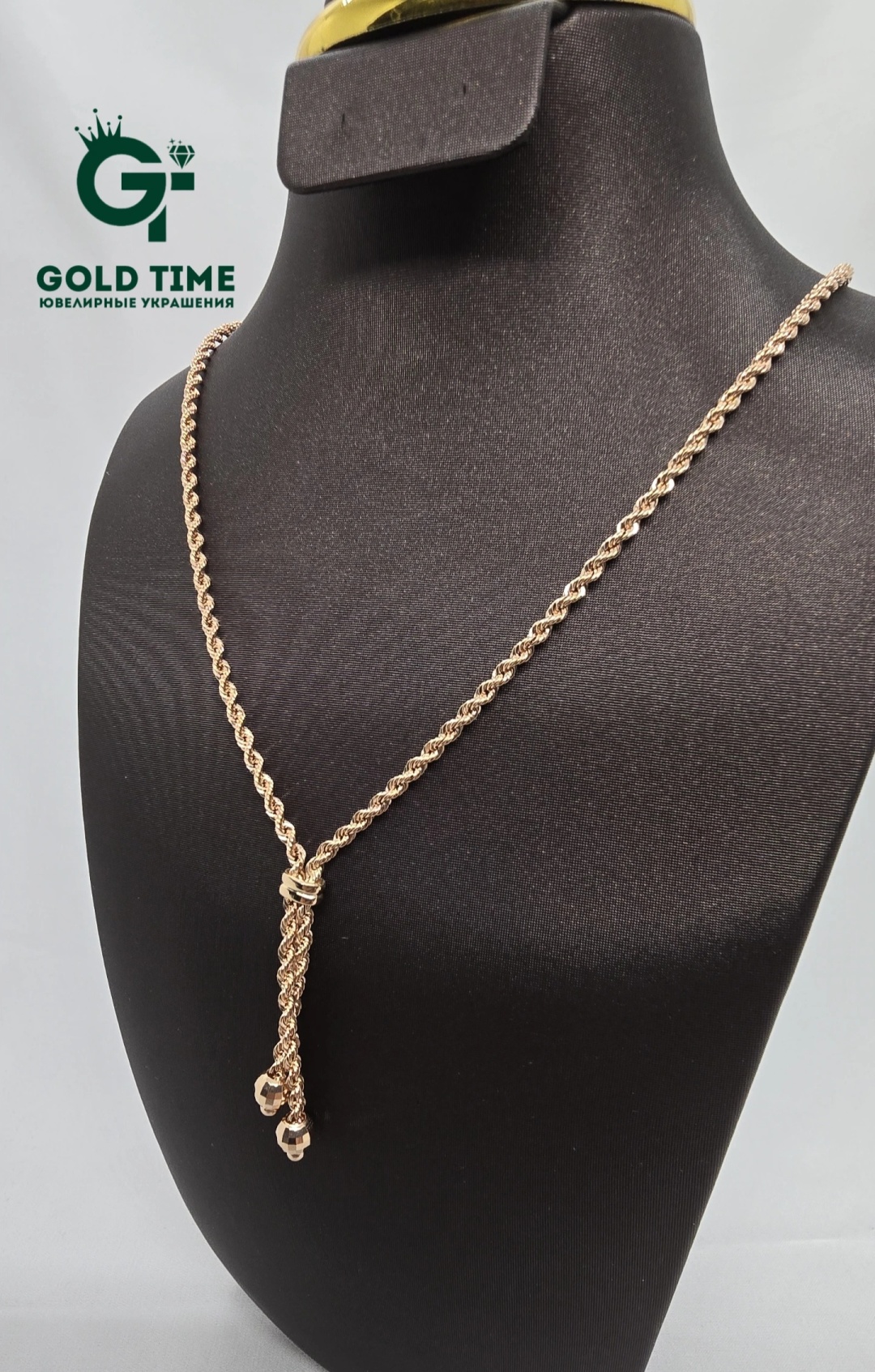 Цепь GOLD TIME 309887977 длина 50 см, вес 3.8 г золото, плетение веревка
