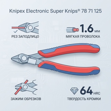 Knipex кусачки 78 71 125 125 мм