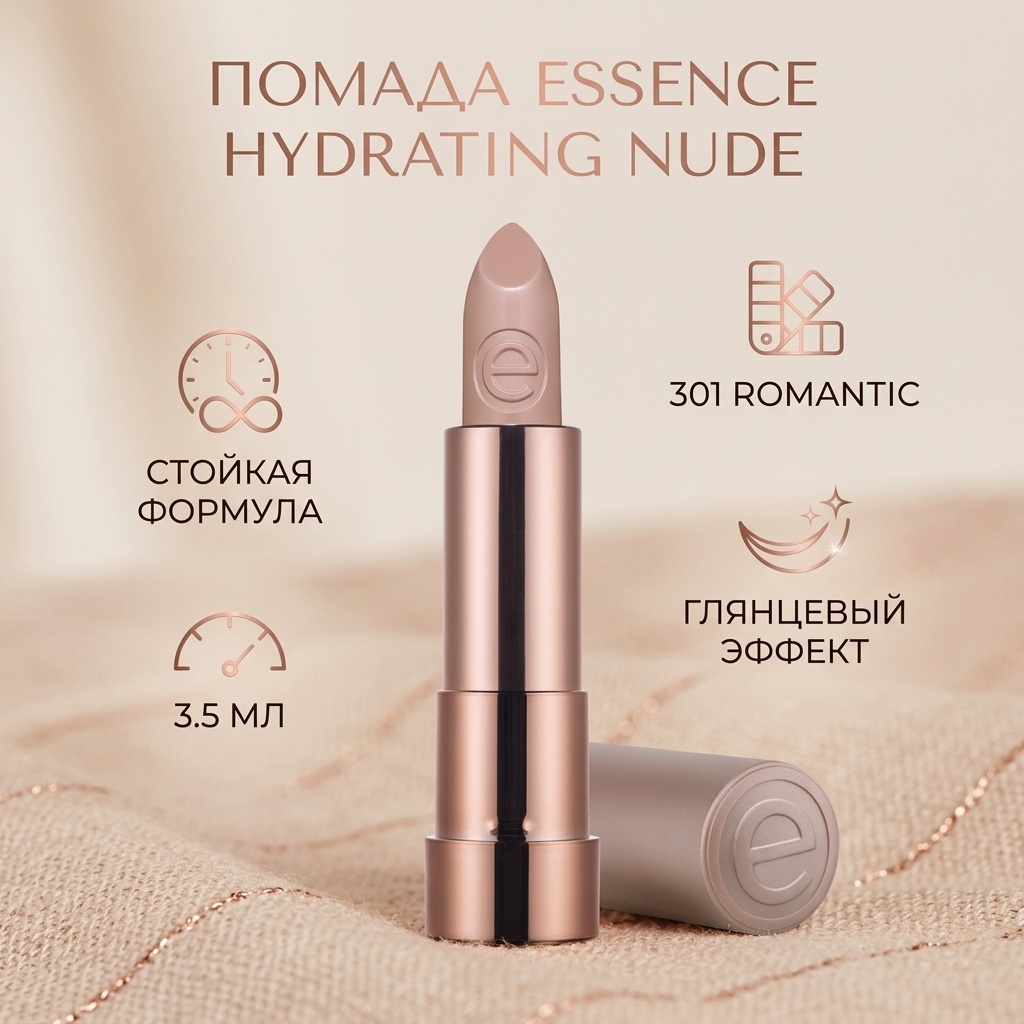 Essence Hydrating Nude помада 301 Romantic