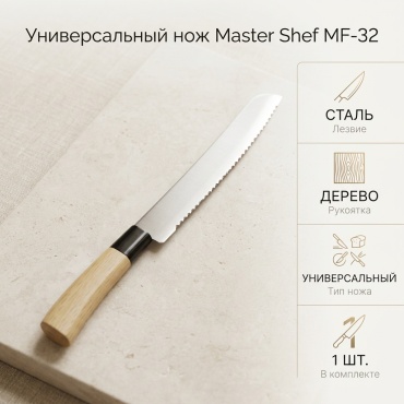 Нож универсальный Master Shef, лезвие: сталь 1 шт
