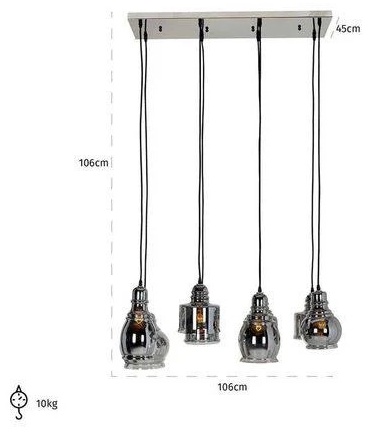 Светильник потолочный LED черный, серебристый