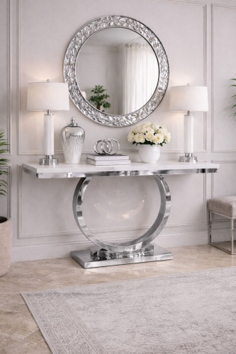 Консоль Homedecor.qz 539968077, 120х40x80 см, белый, серебряный
