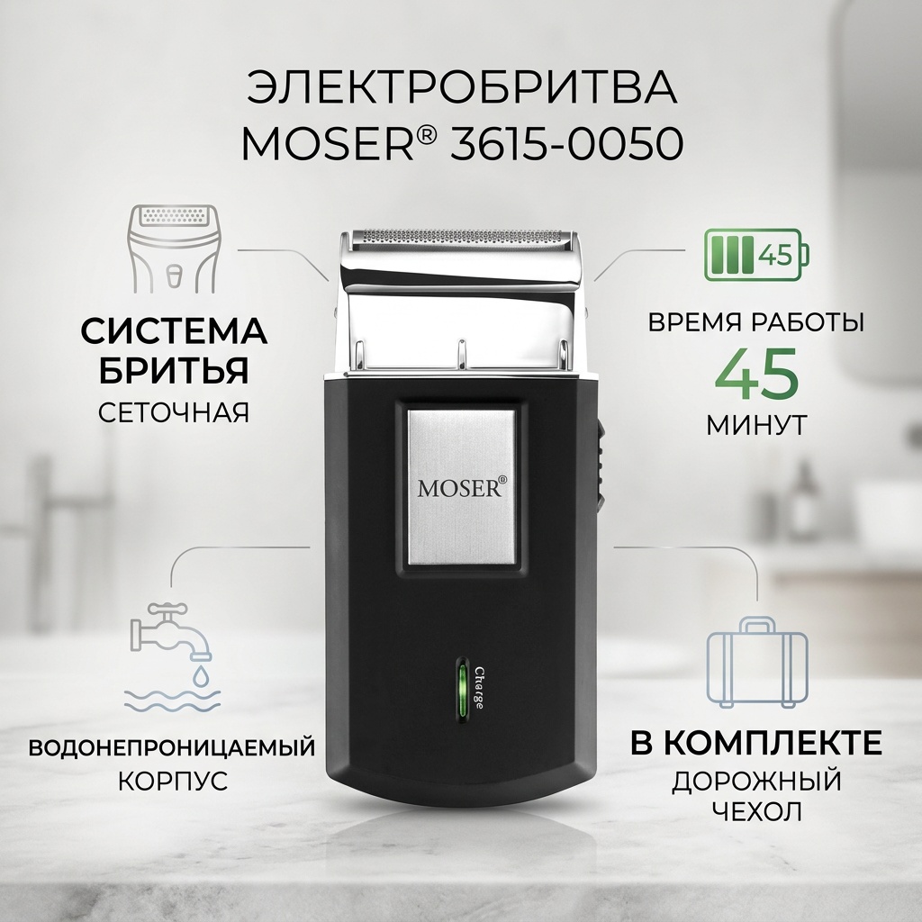 Электробритва Moser 3615-0050 Shaver сеточная