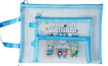 Папка-конверт Labubu, А4, А5, голубой, розовый