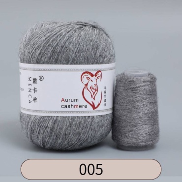 Моток MENCA Aurum cashmere 005 Серый меланж 310 м 50 г