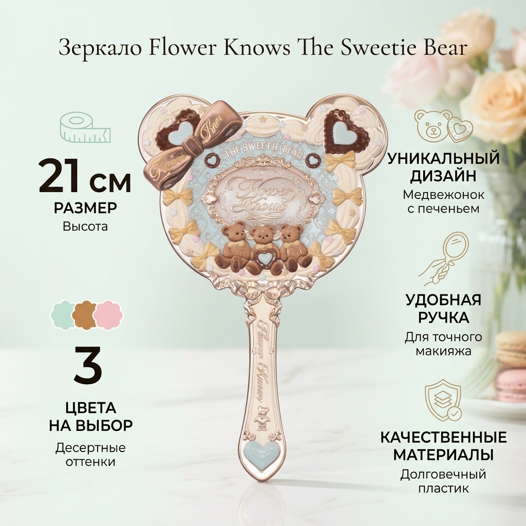 Flower Knows зеркало настольное косметическое 21 см