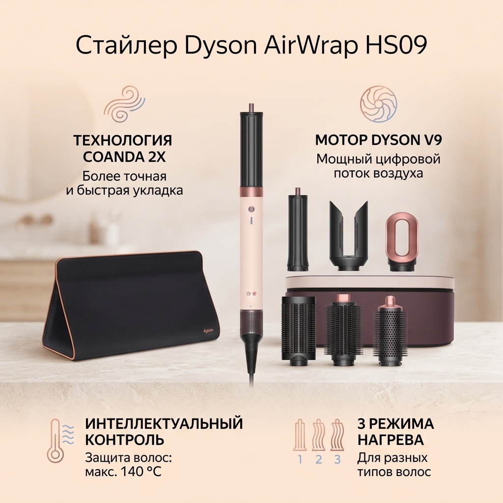 Dyson AirWrap HS09 стайлер розовый
