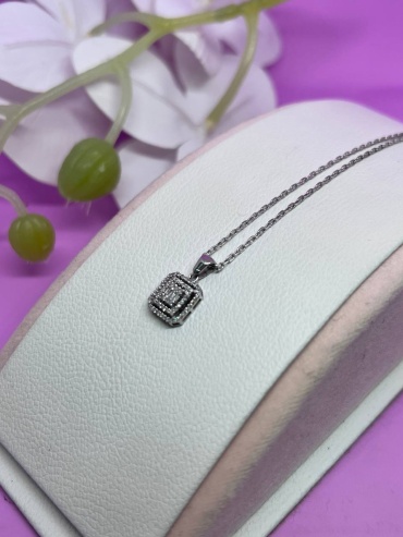 Колье SAR JEWELRY A-04-082_7565 длина 45 см вес 2.2 г золото, бриллиант