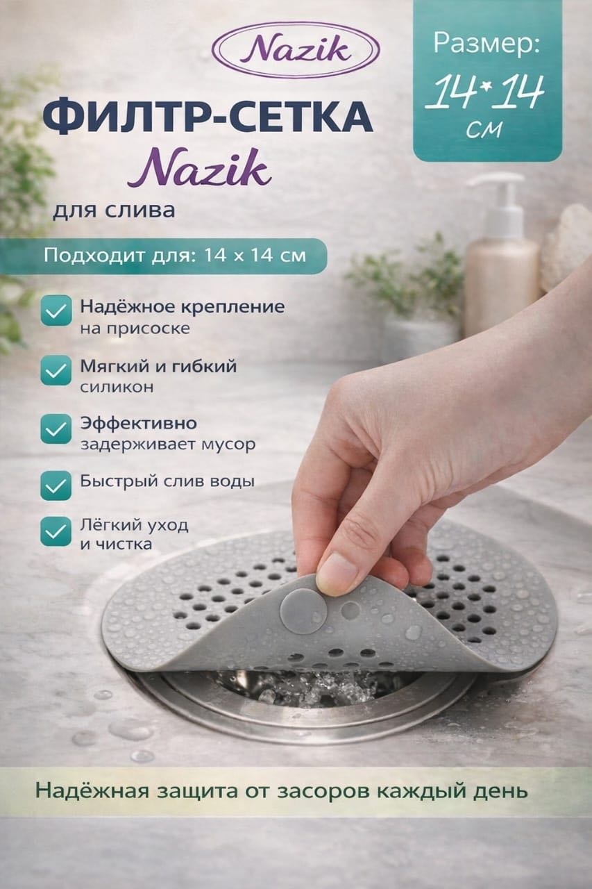 Ситечко для мойки Nazik Home 001 14x14 см
