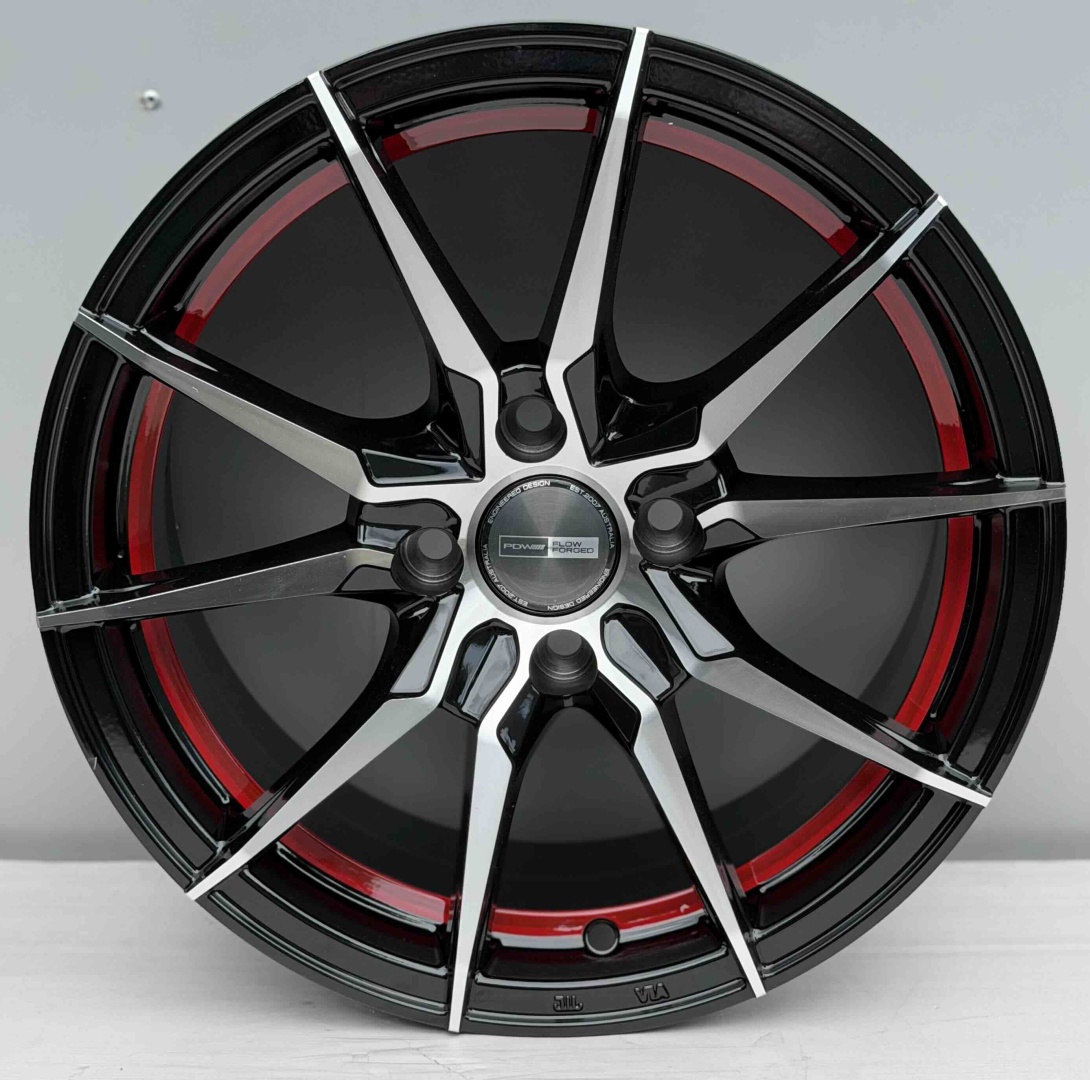 PDW 203215 7x15/4x100 D67.1 ET30 4 диска черный, красный