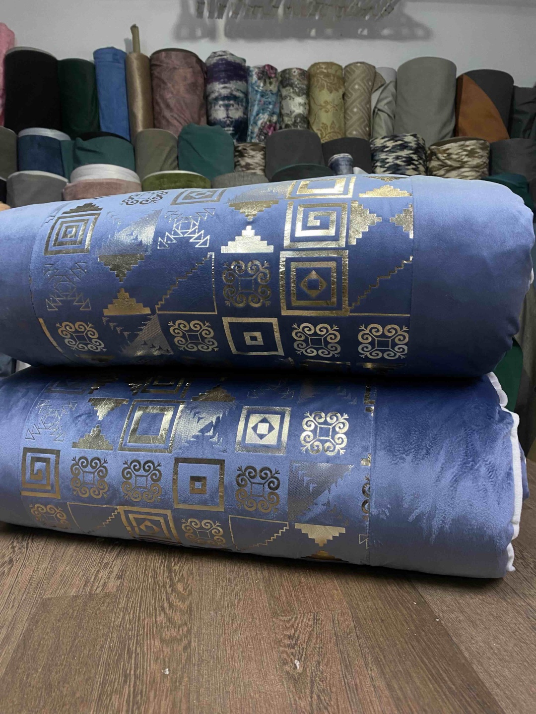Корпе 200x80 см, вата, голубой