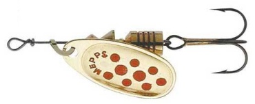 Блесна Mepps COMET R16300 1 шт  gold red dots