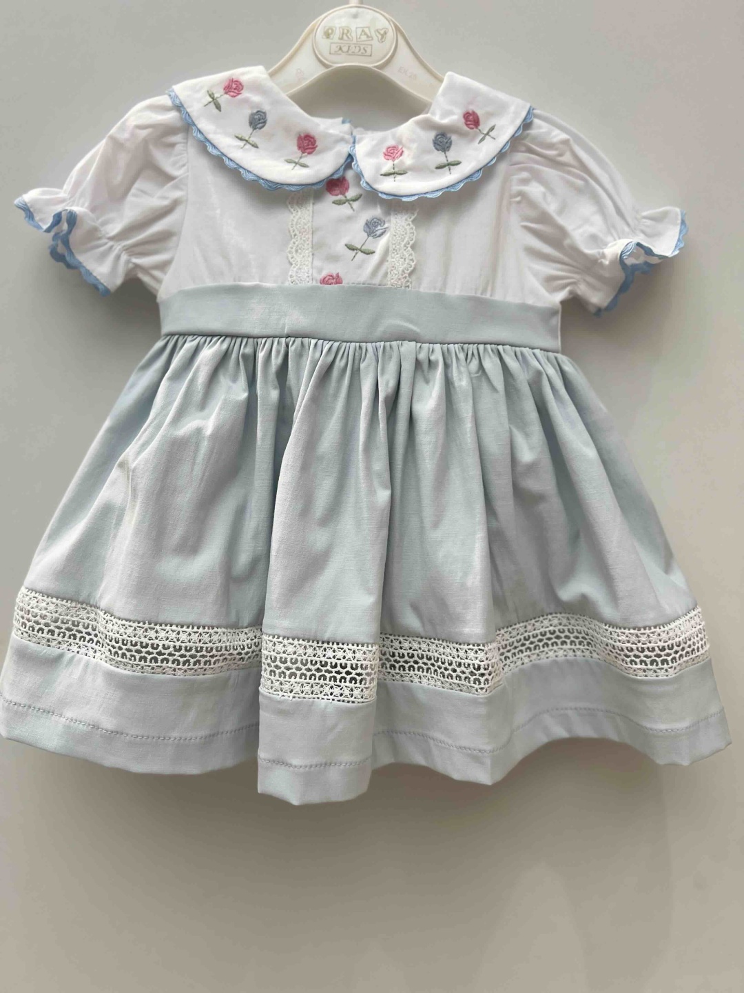 Нарядное платье Eray kids белый, голубой