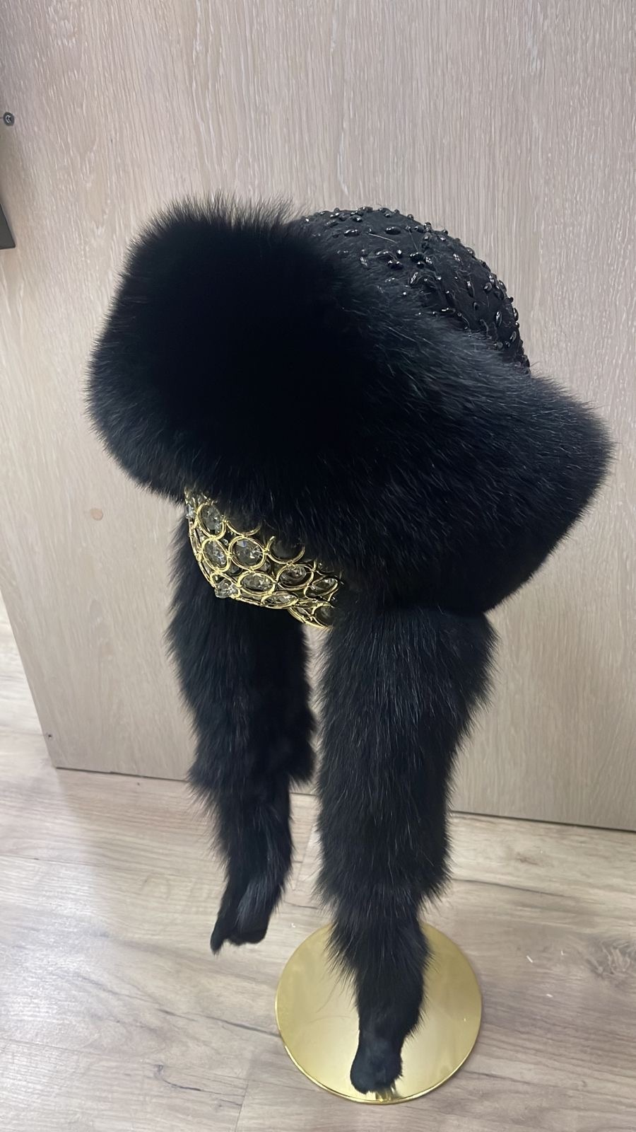 Шапка SemiFur размер 57, 58, 59, 60, черный