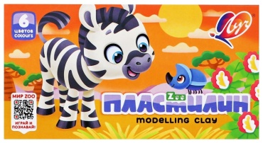 Пластилин «Луч. ZOO», 6 цветов, 90 г