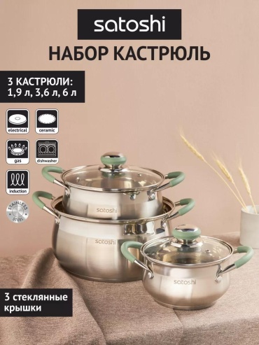 Набор кастрюль 822-196 6 в 1