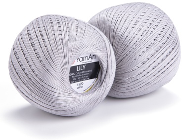 Моток Lily YarnArt 4920 Светло серый 225 м 50 г-8 мотков