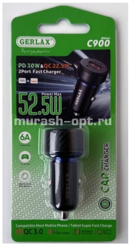 GERLAX C900 USB Type-C, USB 52.5 Вт черный