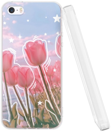 Чехол Mcover для Apple iPhone 5, iPhone 5S, iPhone SE рисунок