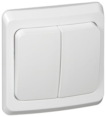 Выключатель клавишный Systeme electric BC10-002B, белый