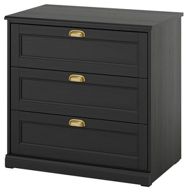 Комод IKEA FÅGELFJÄLLET, 82x51x78 см, черный