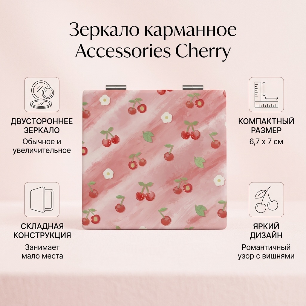 Accessories зеркало карманное 6,7*7