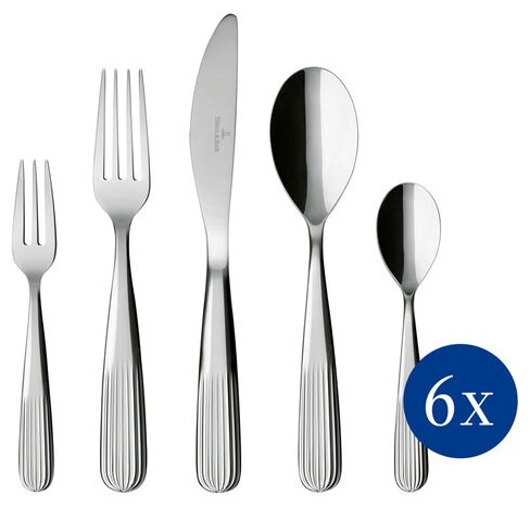 Набор столовых приборов Villeroy&Boch 30 шт, серебристый Rose Garden 1265579050
