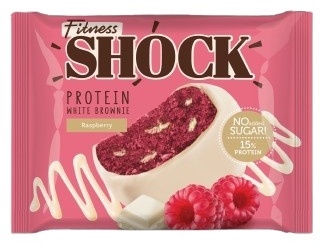 FitnesShock пирожное протеиновое Shock brownie малина 1 шт