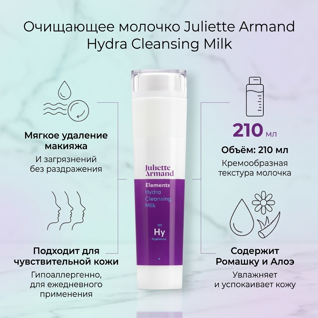 Juliette Armand Hydra Cleansing Milk молочко 210 мл
