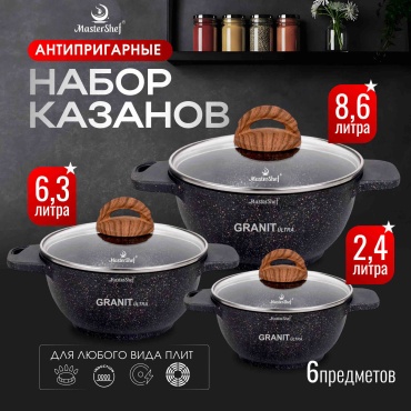 Набор казанов MasterShef 6 в 1