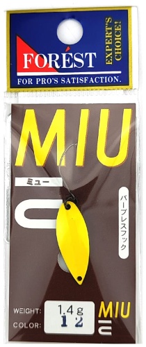 Блесна FOREST Forest Miu 1.4gr 1 шт 25 мм Second Yellow