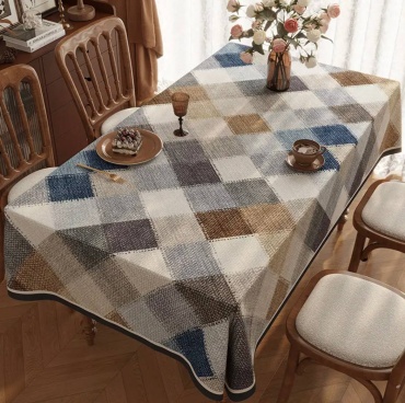 Скатерть DANL 120x80 см, лен, хлопок, 1 шт