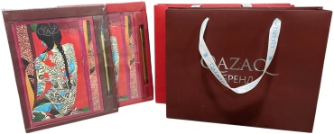 Блокнот QAZAQ brand Этно, A5, 48 л, красный
