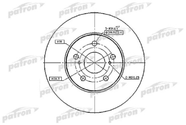 Диски PATRON передние PBD4204