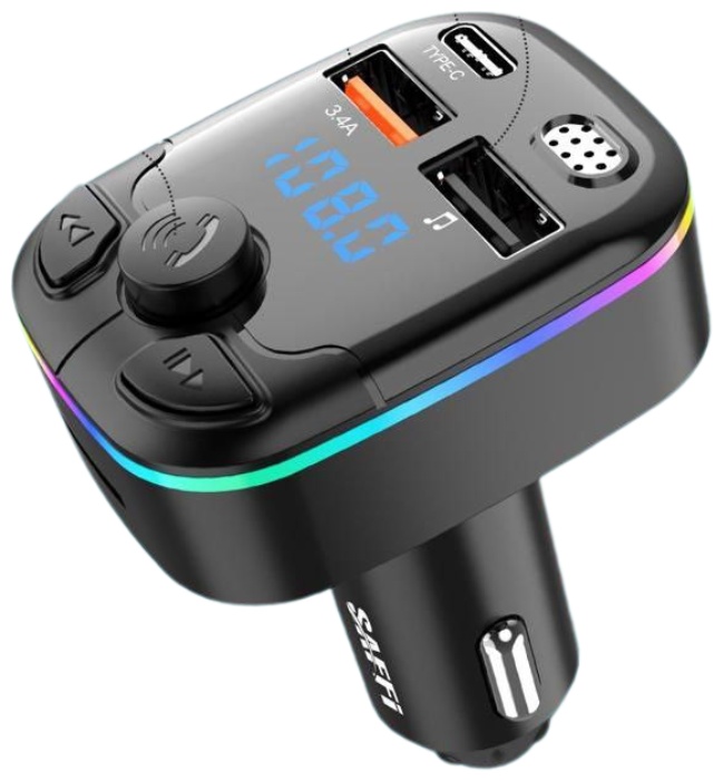 FM-трансмиттер SAFFI FM-002 черный