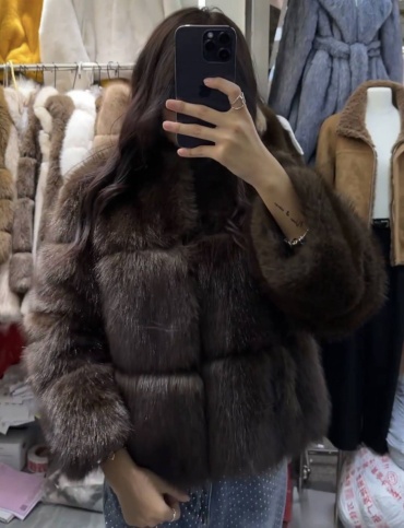 Шуба коричневый