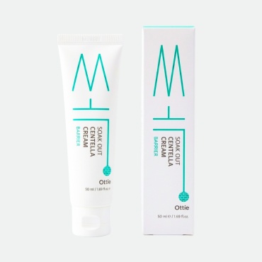 Ottie крем Успокаивающий защитный крем Soak Out Centella Cream Barrier для лица 50 мл