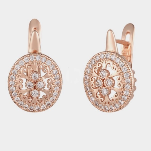 Серьги iStyle бижутерный сплав, цирконий