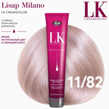 Lisap Milano LK OPC 11/82 Супер осветлитель перламутрово пепельный блонд крем-краска 100 мл