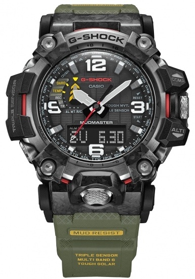 Кварцевые CASIO GWG-2000-1A3 сталь, полимер