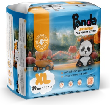 Подгузники-трусики Panda Premium XL, 39 шт