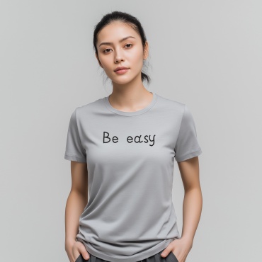 Футболка QSPARK «Be easy» светло-серый