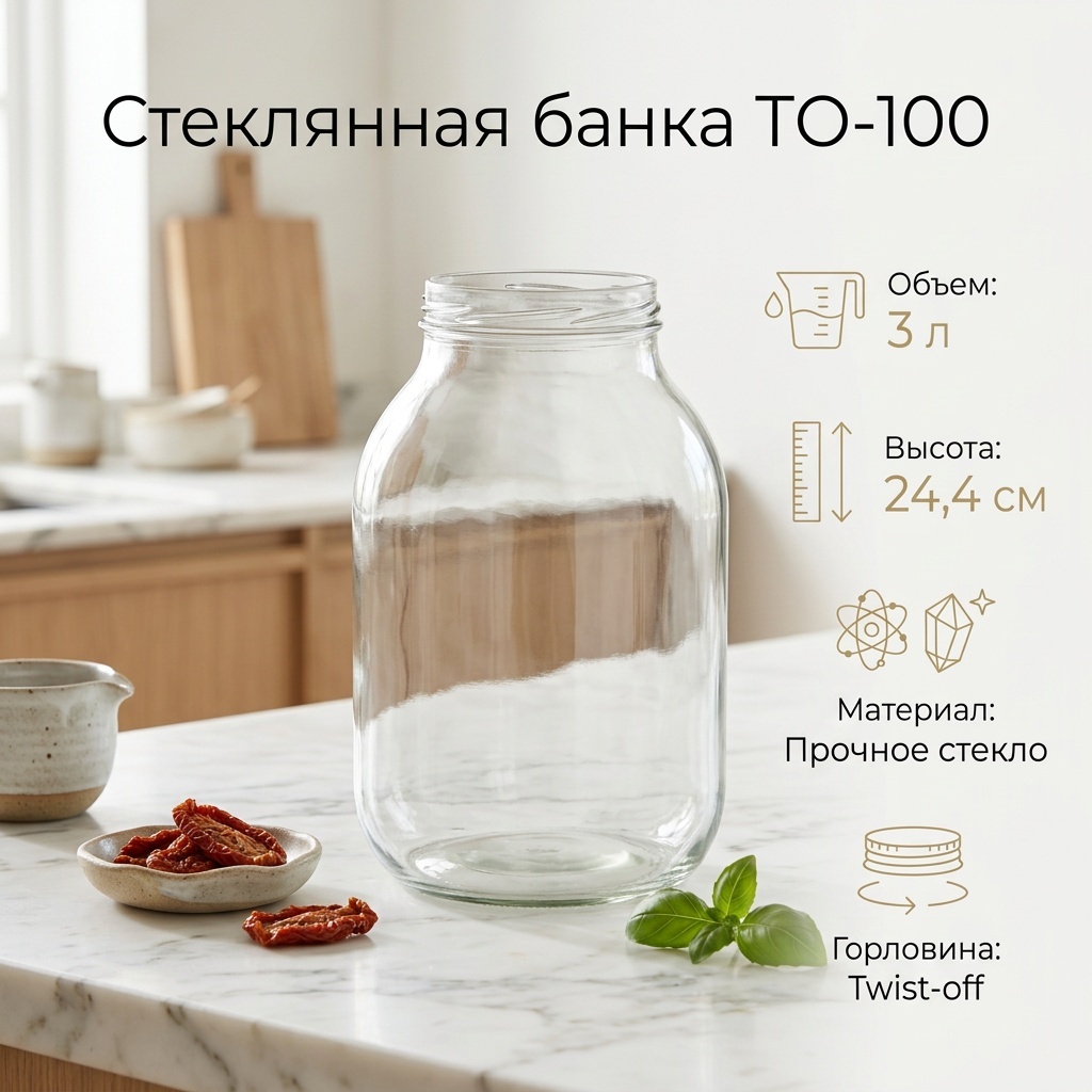 Банка ТО-100, стекло