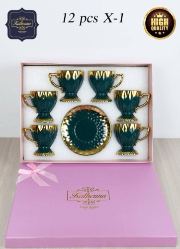 Кофейная пара Katherina 12 pcs X-1, 250 мл, керамика, 6 шт.